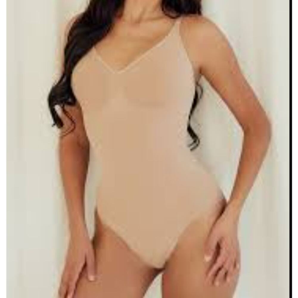 Youmita Shapewear Snap crotch Small/Medium bodysuit Wood Rose Lingerie Ribbed